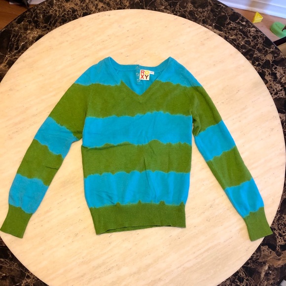 New Roxy Colour Black Striped Sweater Size M - Picture 3 of 7